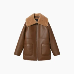 Fleece collar coat