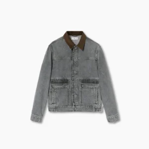Collar denim jacket